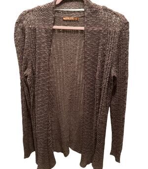 Belldini Brown Open Knit Blouse Size L